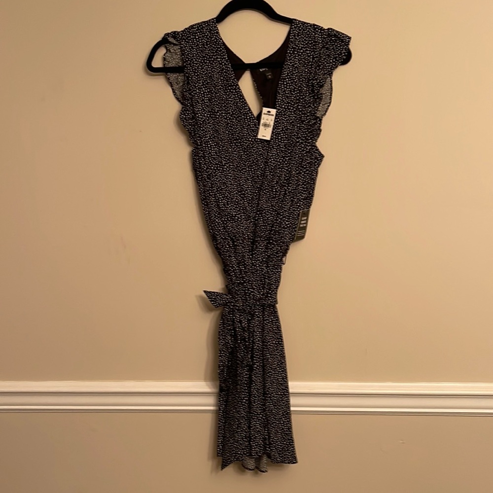 Black and white dotted dress